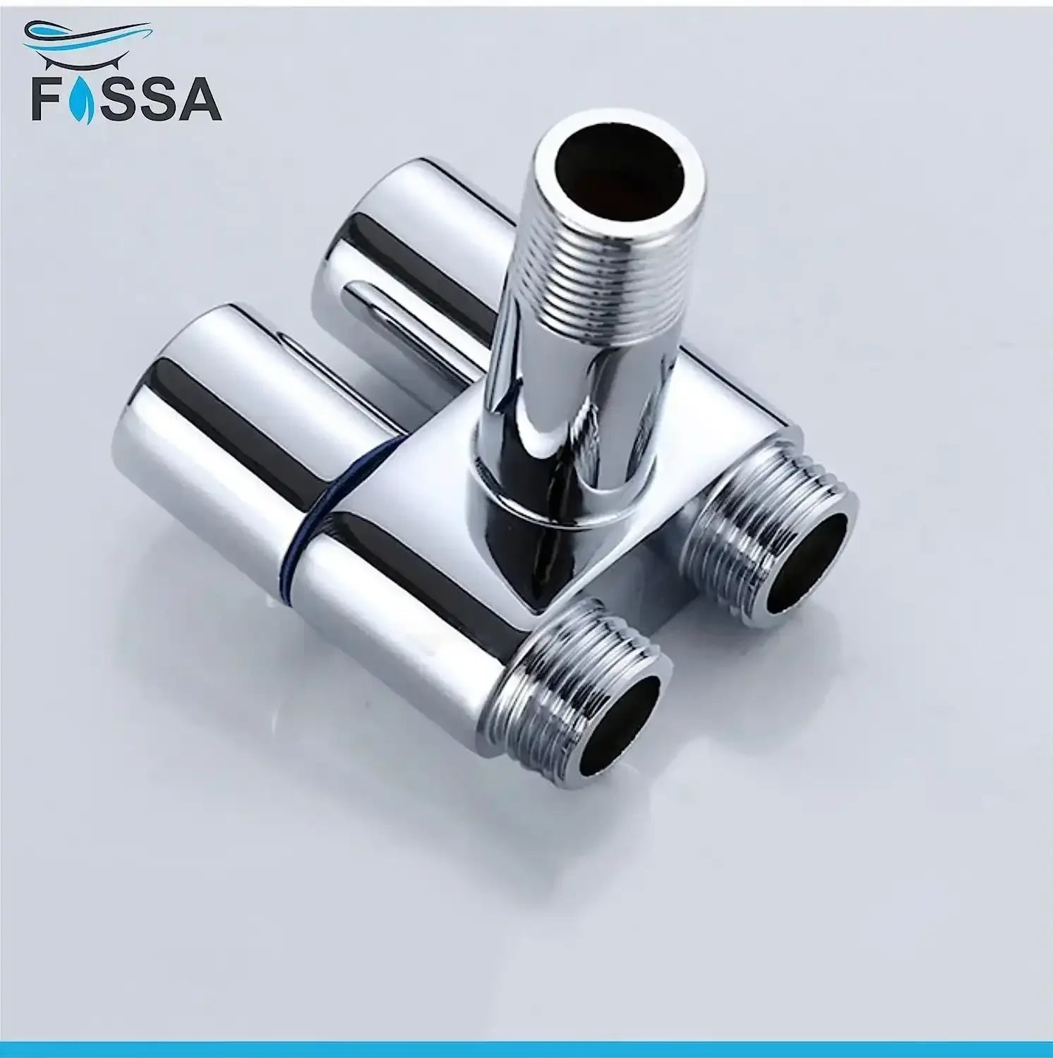 2 in 1 Brass Angle cock Silver For Use multi Purpose - Fossa Home 