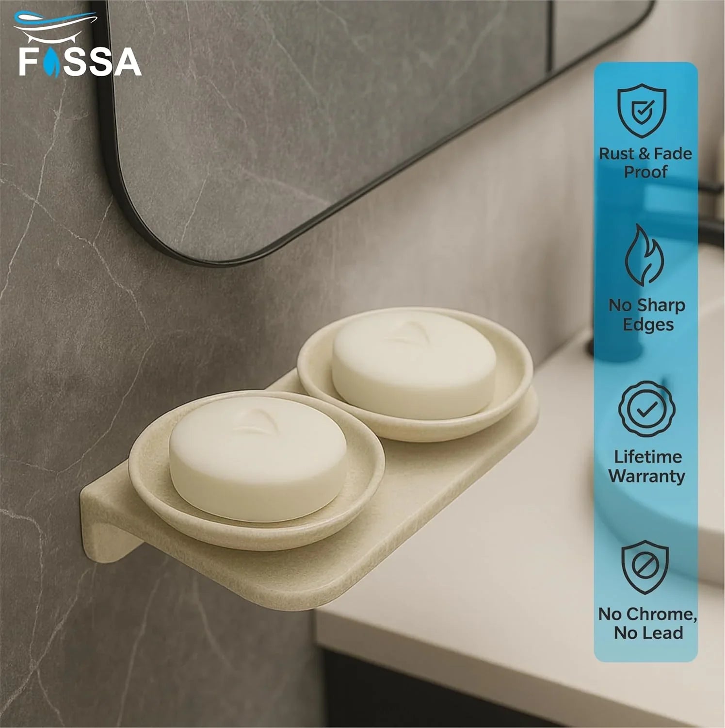 semi-ceramic soap dish, double soap dish, bathroom soap stand, durable soap dish, stylish bathroom accessory, water-resistant soap dish, modern soap holder, bathroom accessories, toothbrush holder, ceramic toothbrush stand, shower rack organizer, sink rack for soap, toilet accessory holder, bathroom decor, ceramic storage solution, toilet paper holder, ceramic towel rack, soap drying rack, ceramic sink tray, white bathroom accessories, portable bathroom organizer, luxury soap tray