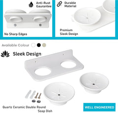 semi-ceramic soap dish, double soap dish, bathroom soap stand, durable soap dish, stylish bathroom accessory, water-resistant soap dish, modern soap holder, bathroom accessories, toothbrush holder, ceramic toothbrush stand, shower rack organizer, sink rack for soap, toilet accessory holder, bathroom decor, ceramic storage solution, toilet paper holder, ceramic towel rack, soap drying rack, ceramic sink tray, white bathroom accessories, portable bathroom organizer, luxury soap tray