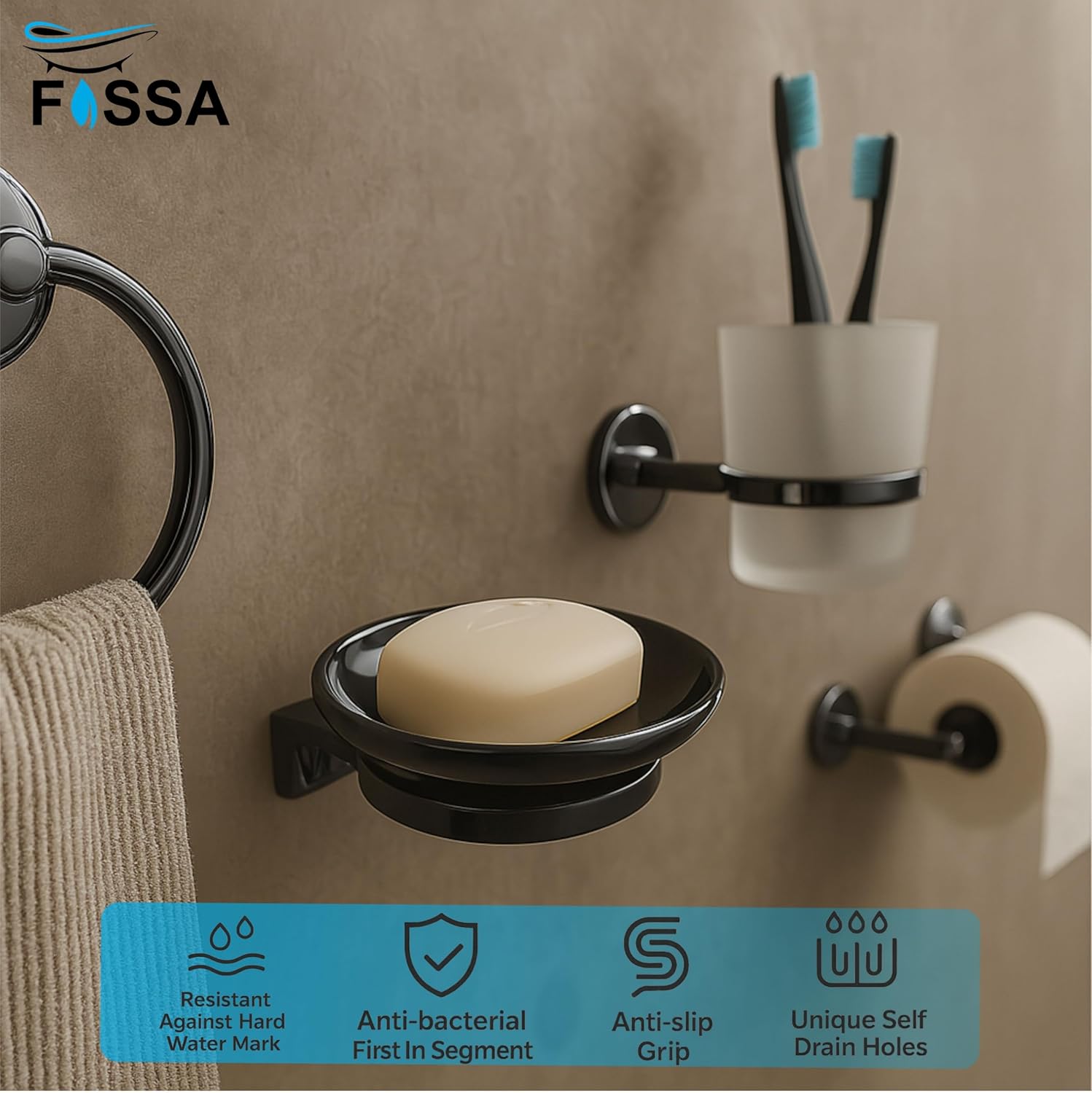 wall mounted soap holder, bathroom accessories set, modern soap holder, compact soap dish, durable soap holder, multipurpose soap tray, hotel bathroom accessories, easy to install soap dish, stylish soap holder, decorative soap dish, bathroom storage solutions, sleek soap holder, functional design soap dish, luxury soap dish, bar soap holder, soap tray for bathroom, stainless steel soap holder, contemporary soap holder, gold black bathroom decor, bathroom organization