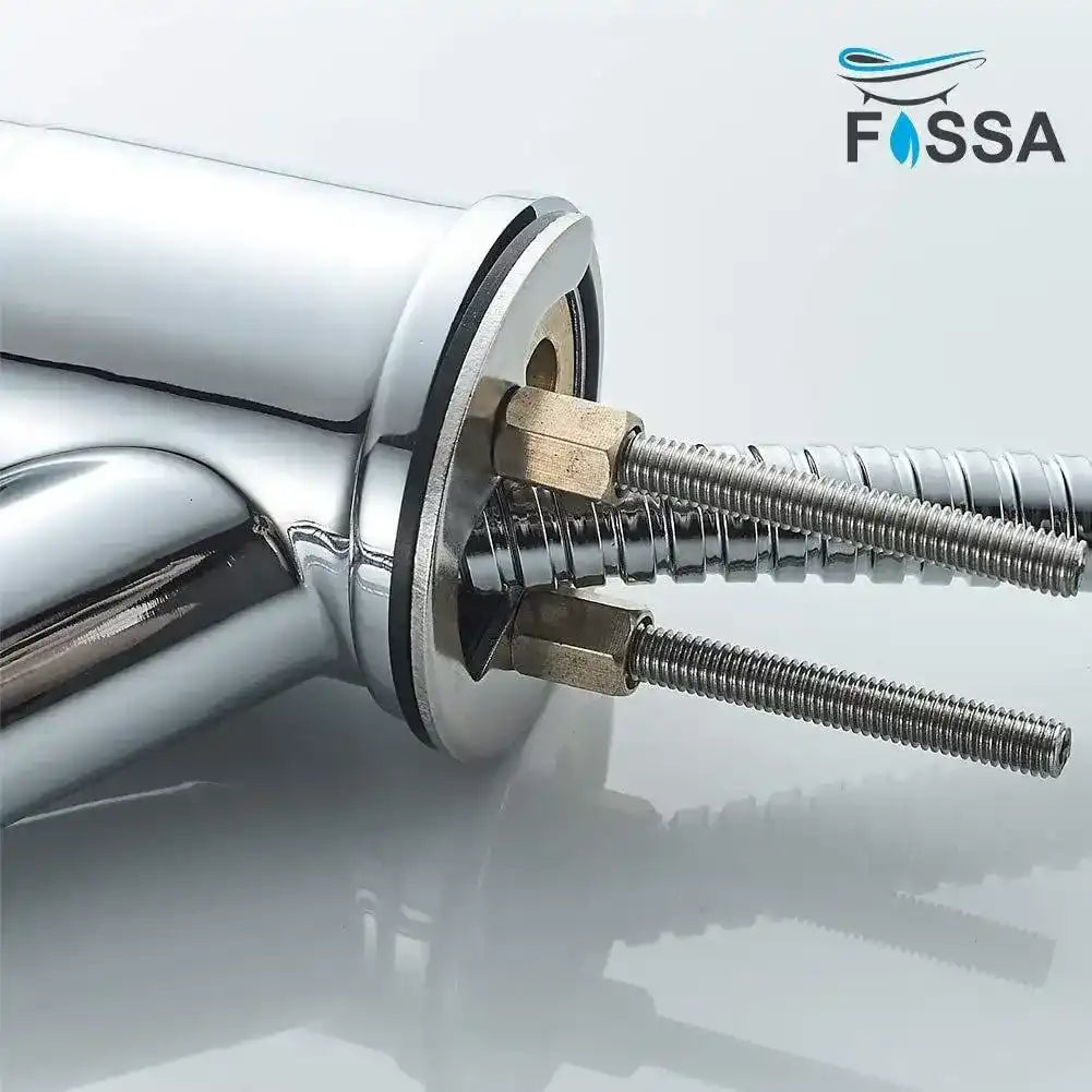 Fossa Extendible Spray Kitchen Tap 360° Swivel Range Sink Mixer Tap Made of Brass Chrome Single Lever Mixer Tap for Kitchen Sink Fossa Home