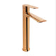 Fossa Olive Extended Body Brass Bathroom Sink Wash Basin Mixer Tap Single Handle Hot & Cold Lavatory Sink Faucet for Living Room & Bathrooms (Rose Gold) - Fossa Home 