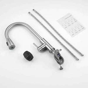 Fossa Pull-Out Kitchen Tap 360° Swivel Range Sink Mixer Tap Single Lever Mixer Tap for Kitchen Sink ( Light Weight) Fossa Home