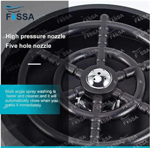 FOSSA Faucet | Glass Rinser for Kitchen Sink, Glass Cleaner for Home Bar| Glass Sink Sprayer | Polished Chrome Fossa Home