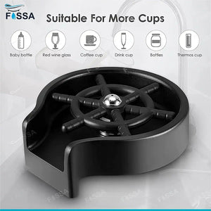 FOSSA Faucet | Glass Rinser for Kitchen Sink, Glass Cleaner for Home Bar| Glass Sink Sprayer | Polished Chrome Fossa Home