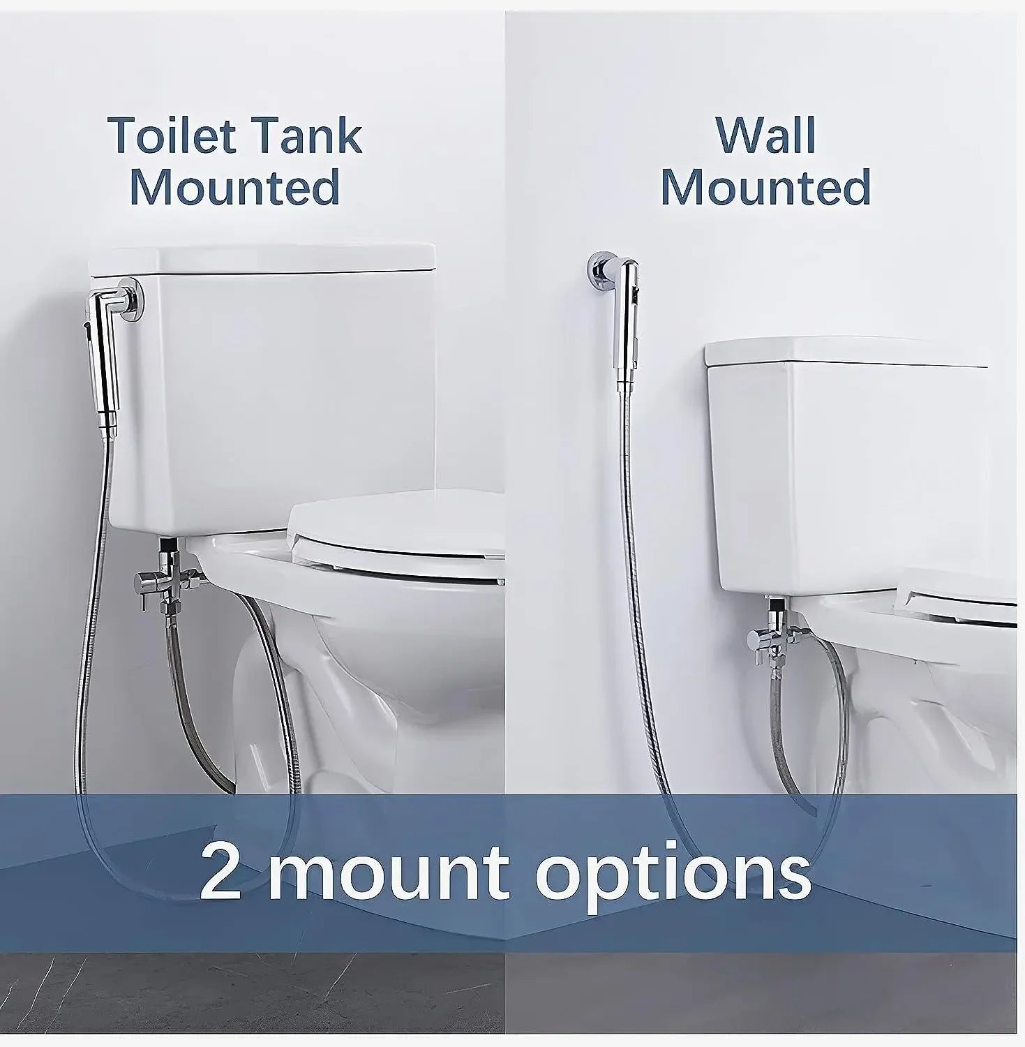 Fossa Magnetic Health Faucet/Bidet Sprayer for Toilet and Bathroom with 1 Mtr Hose Pipe and Magnet Holder (Silver) Fossa Home