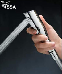 Fossa Italian Heath Faucet Handheld Bidet Sprayer for Toilet, Cloth Diaper Sprayer for Toilet, Health Faucet with 1 Mtr Hose Pipe,Hook (Chrome Finish) Fossa Home