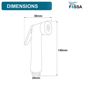 Fossa Nexus Health Faucet for Bathroom Hand Spray for Toilet Leak Proof Toilet Sprayer Portable Hand Faucets with 1 mtr Pipe and Hook (Olny Gun) Fossa Home