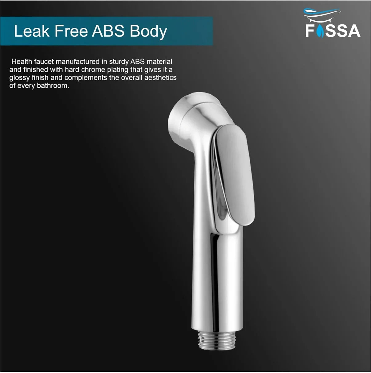 Fossa Nexus Health Faucet for Bathroom Hand Spray for Toilet Leak Proof Toilet Sprayer Portable Hand Faucets with 1 mtr Pipe and Hook (Olny Gun) Fossa Home