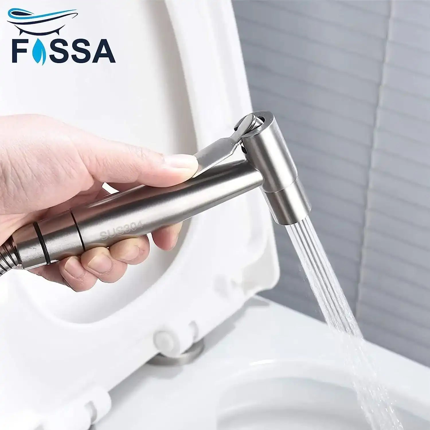 Fossa Hand Held Bidet Sprayer Premium Stainless Steel Sprayer Shattaf - Bidet spray head for Toilet, Hand Bidet Sprayer for Toilet Fossa Home