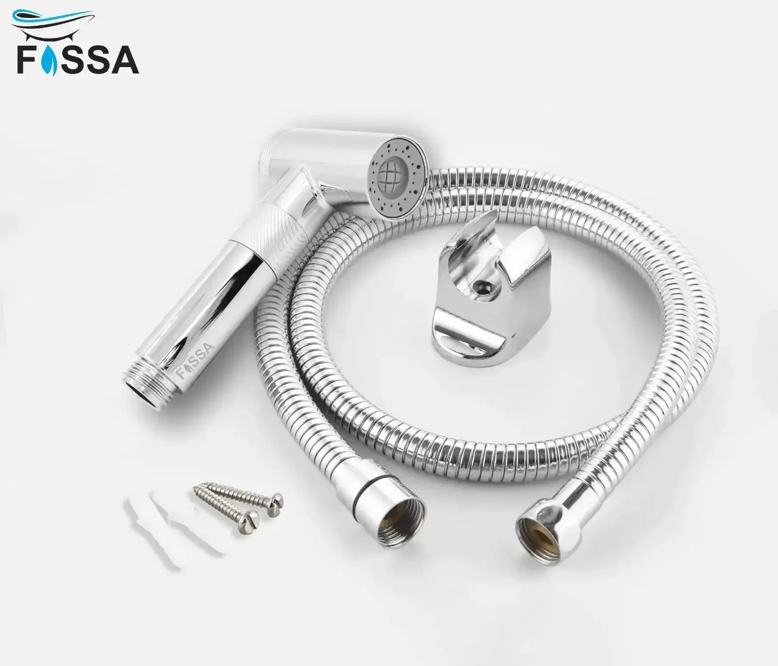 Fossa Magneto Health Faucet/Bidet Sprayer for Toilet and Bathroom with 1 Mtr Hose Pipe and Magnet Holder (Silver) HF-1922 Fossa Home