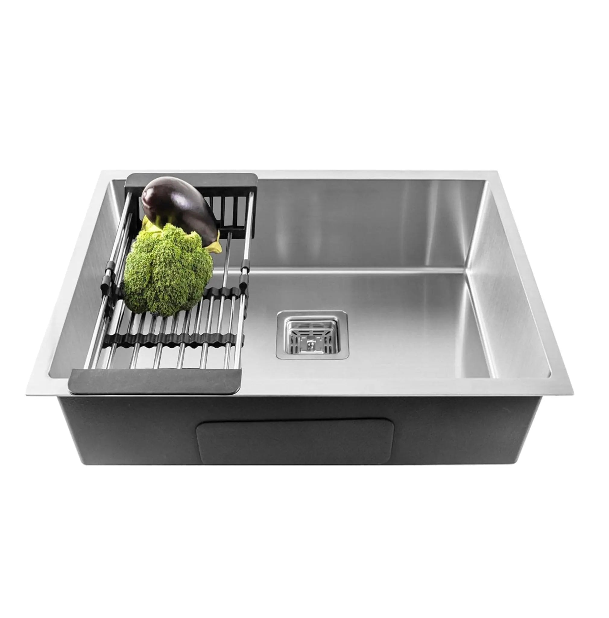 Fossa 30"x18"x10" Inch Single Bowl Premium Stainless Steel Handmade Kitchen Sink Silver Fossa Home