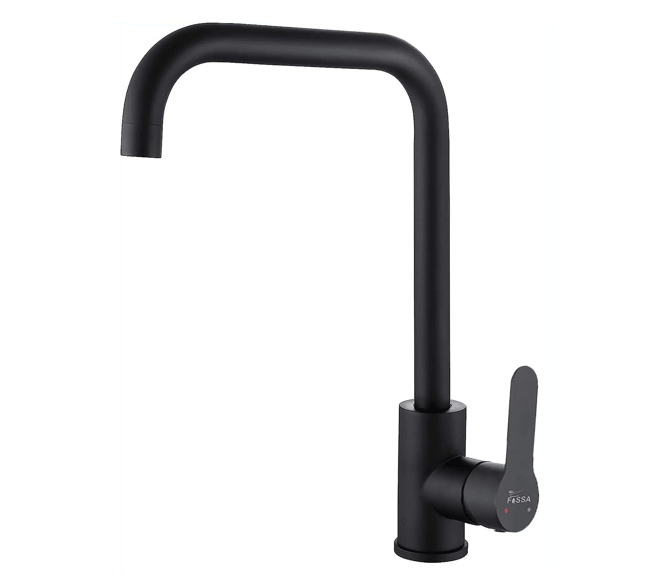 Fossa High Pressure Kitchen Faucet 360° Swivel, Stainless Steel Kitchen Faucet, Kitchen Mixer Tap with High L Bend Spout-257mm (Black) Fossa Home