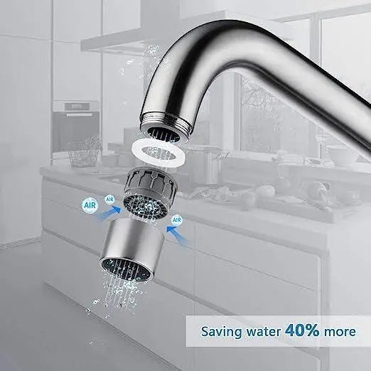 Fossa High Pressure Kitchen Faucet 360° Swivel, Stainless Steel Kitchen Faucet, Kitchen Mixer Tap with High L Bend Spout-257mm (Silver) Fossa Home