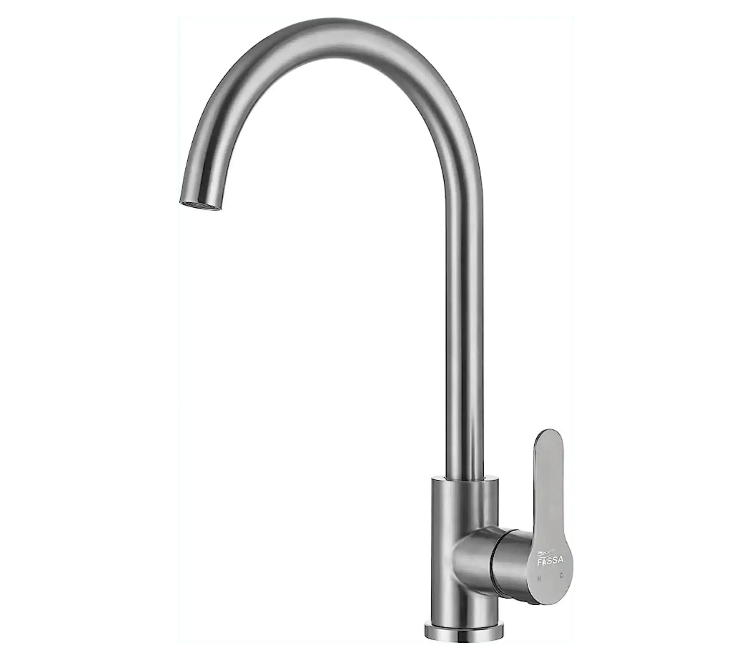 Fossa High Pressure Kitchen Faucet 360° Swivel, Stainless Steel Kitchen Faucet, Kitchen Mixer Tap with High Spout-257mm (Silver) Fossa Home