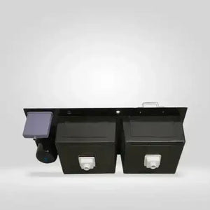 Premium 45 x 20 x 10 Inch Double Bowl Handmade Kitchen Sink with Dustbin,Silver Stainless Steel - Fossa Home 