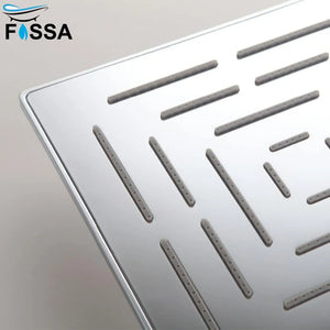 Fossa 4"x4"" Inch Square Fixed Stainless Steel Shower Head for Bathroom Luxury Hotel Luxury Bathroom Shower Head Unique Design ( Without Arm ) Fossa Home