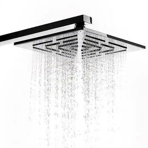 Fossa 6x6 Inch Rainfall Shower Head Fixed Shower Head 304 Stainless Steel Rain Showers Overhead Wall Mounted, Without Arm OHSC-001 Fossa Home