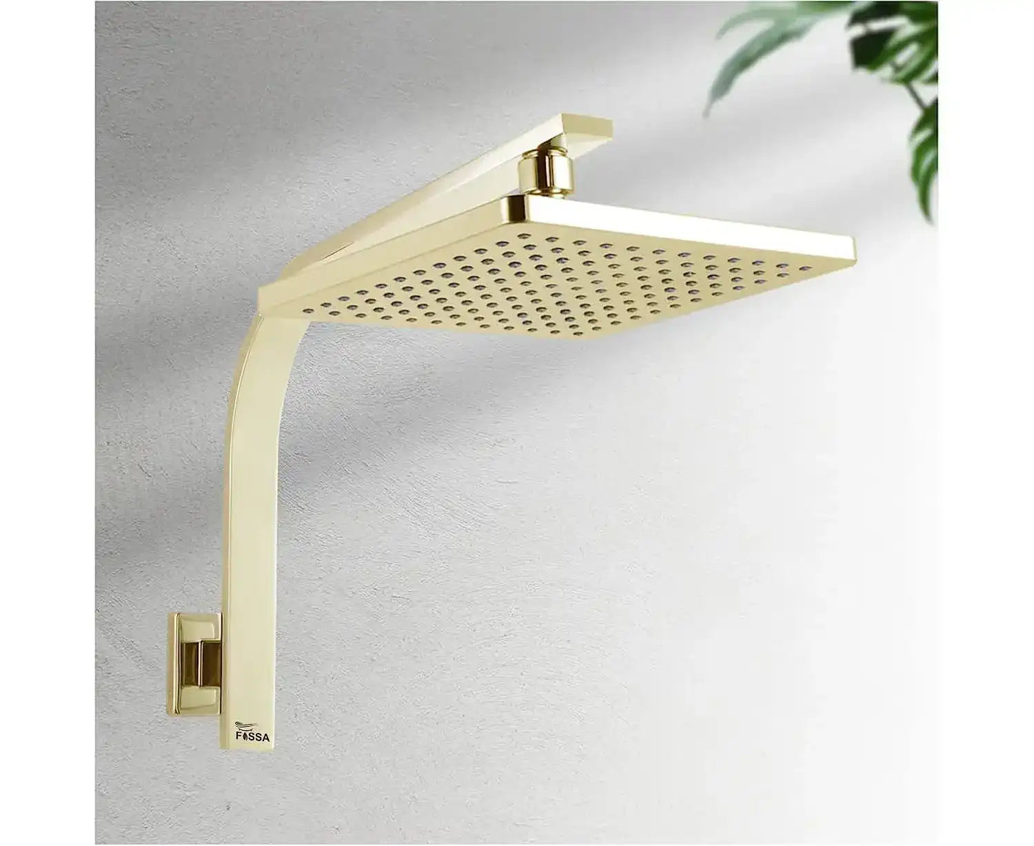 FOSSA 8'' Rain Shower Head Taps Square High Pressure Wall Arm DIY Gold Fossa Home