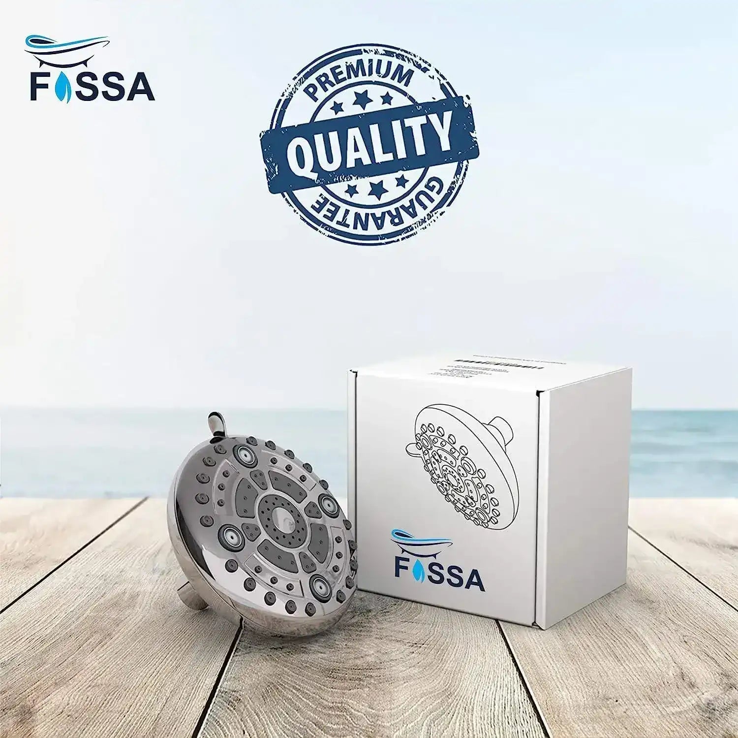 Fossa Fixed Shower Head | High Pressure Showerhead 6 Spray Settings 5 inch Adjustable Shower Head Saturating Massage bubbling saturating & Massage saturating & bubbling Water Saving Spray Fossa Home
