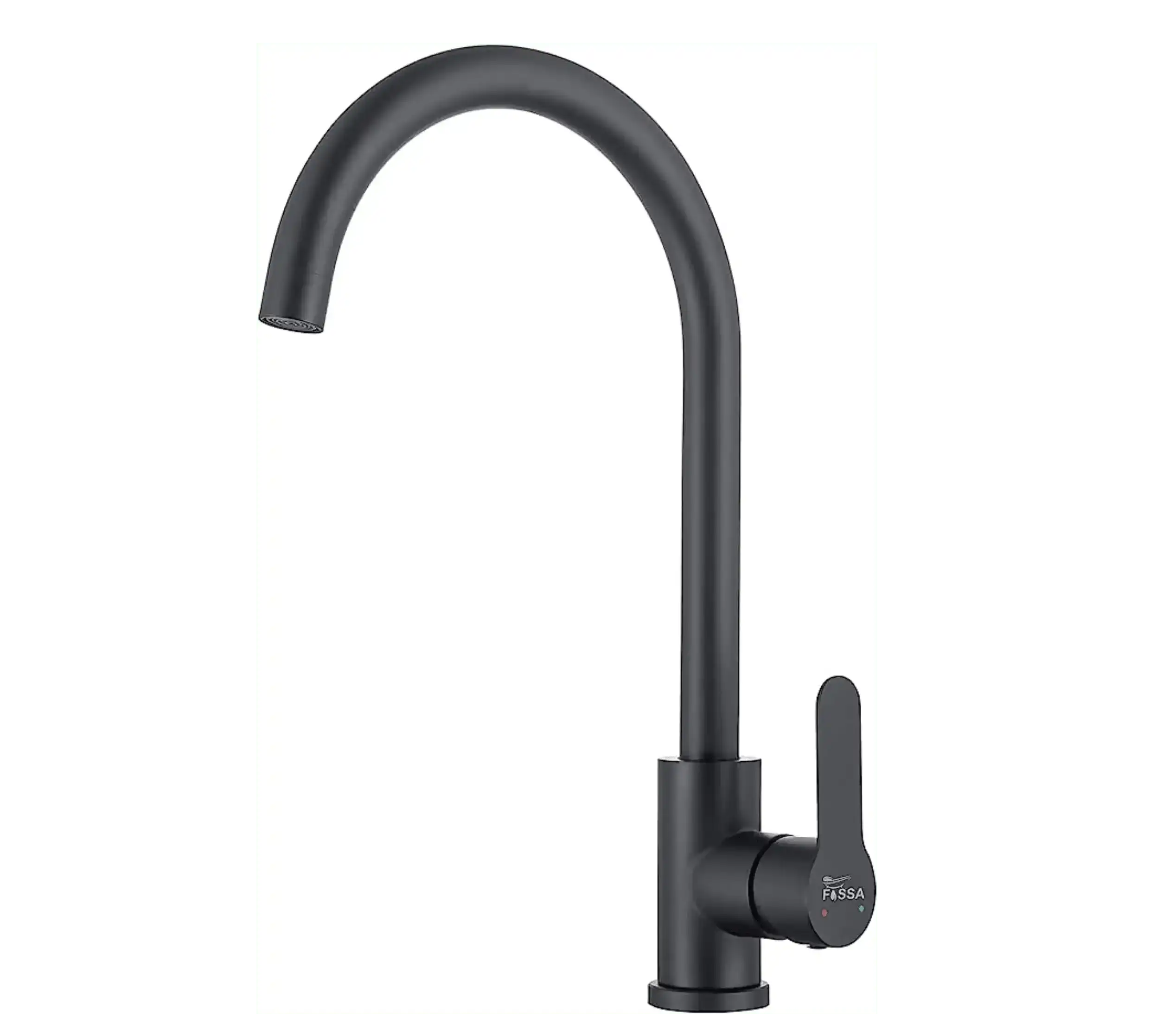 Fossa High Pressure Kitchen Faucet 360° Swivel, Stainless Steel Kitchen Faucet, Kitchen Mixer Tap with High Spout-257mm (Black) Fossa Home