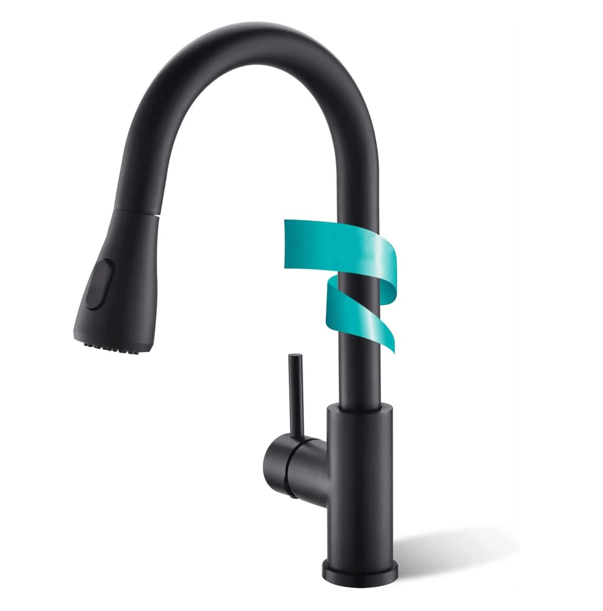Fossa Extendible Spray Kitchen Tap 360° Swivel Range Sink Mixer Tap Made of Brass Black Single Lever Mixer Tap for Kitchen Sink ( Light Weight ) Fossa Home