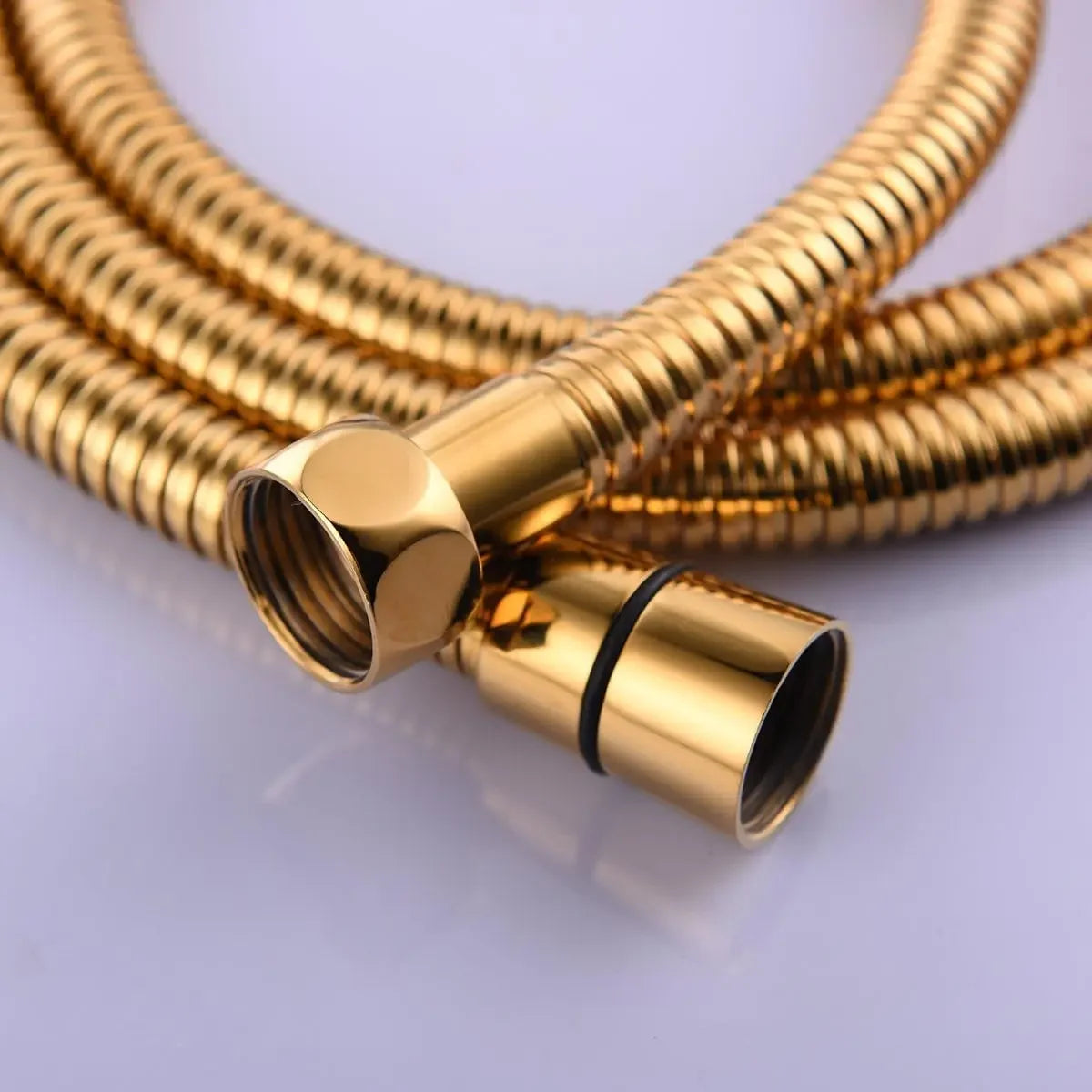 Fossa Large Bore Shower Hose 1m -Supper Low Water Pressure Boosting Shower Hoses with Chrome, Universal Anti-Kink and Leak-Proof color (Gold) Fossa Home