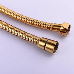 Fossa SS-304 Grade, 1 Meter Flexible Shower Hose Pipe (Chrome) (1 Meter) Gold - Fossa Home 