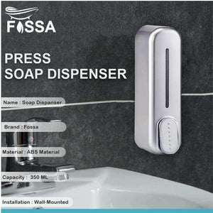 Fossa Soap Dispenser Wall Mounted, 350ml Manual Shower Gel Shampoo Sanitizer Dispenser Holder SD-004 - Fossa Home 