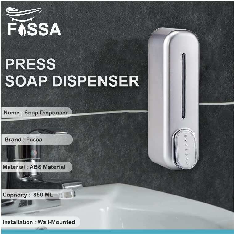Fossa Soap Dispenser Wall Mounted, 350ml Manual Shower Gel Shampoo Sanitizer Dispenser Holder SD-004 - Fossa Home 