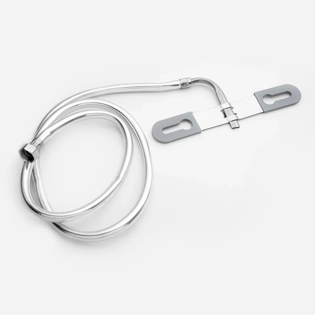 Fossa Stainless Steel Multi Jet Spray with Heavy PVC Hose Pipe 1.5 Mtr for Toilet | Built-in Installation Type Toilet Seat/Commode Spray - Rust-Free, Durable - Fossa Home 