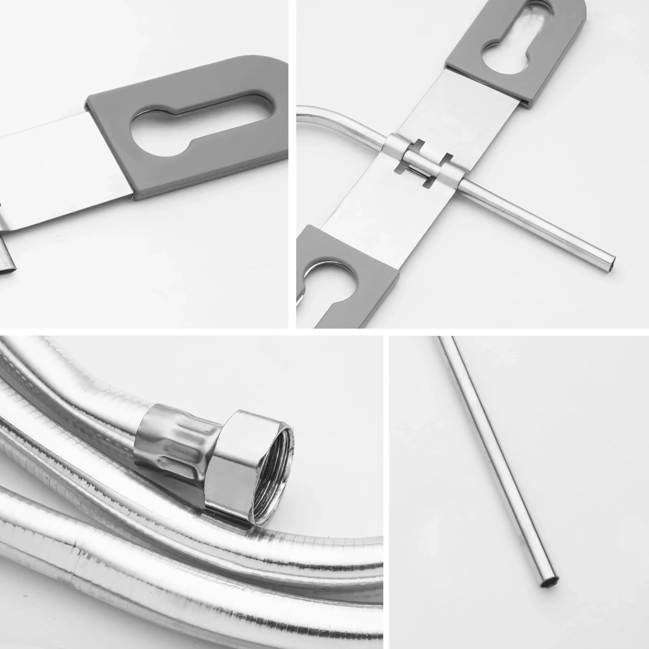 Fossa Stainless Steel Straight Jet Spray with Heavy PVC Hose Pipe 1.5 Mtr for Toilet | Built-in Installation Type Toilet Seat/Commode Spray - Rust-Free, Durable - Fossa Home 