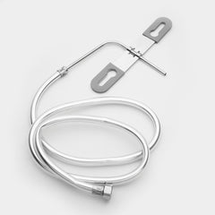 Fossa Stainless Steel Straight Jet Spray with Heavy PVC Hose Pipe 1.5 Mtr for Toilet | Built-in Installation Type Toilet Seat/Commode Spray - Rust-Free, Durable - Fossa Home 