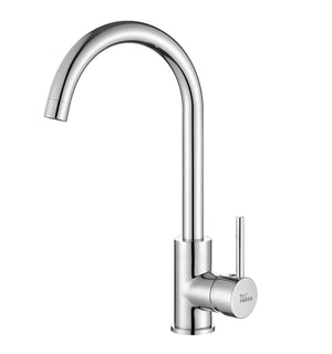J Bend High-Pressure Kitchen Faucet – 360° Swivel, Chrome Finish - Fossa Home 