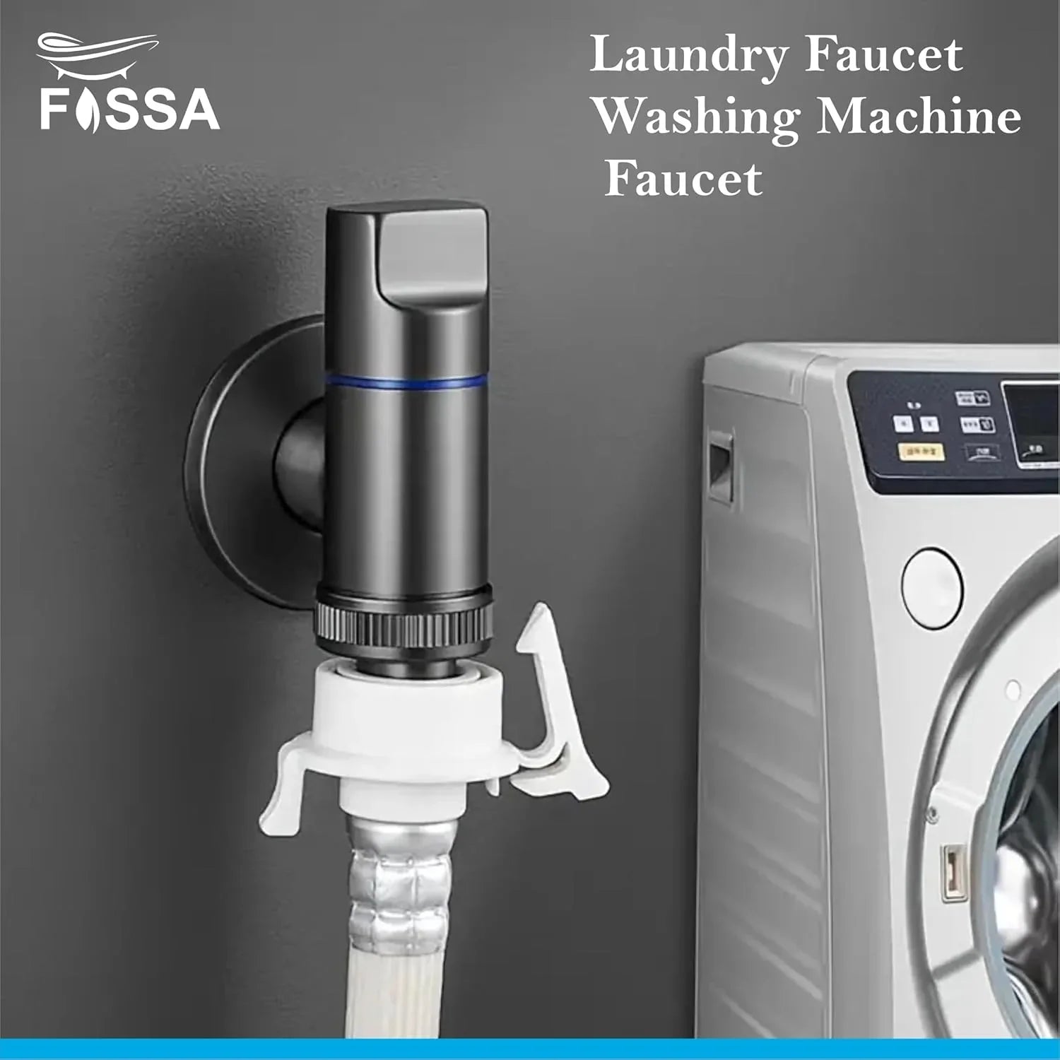 Fossa Laundry Faucet Washing Machine Faucet Water Spigot Outdoor Faucet Handle Hose Faucet Dishwasher Angle Valve (Black) - Fossa Home