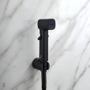 Jet Spray Black ABS Health Faucet with 1 Meter 304-Grade SS Flexible Hose Pipe & Hook - Fossa Home 