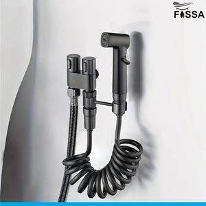 Fossa Premium Bathroom Jet Spray Set Shower Faucet with Ultra - Flexible Hose, Handheld Bidet Sprayer for Toilet Cleaning, Leakproof Bathroom Health Faucet (Black) - Fossa Home
