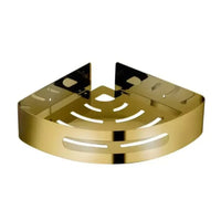Caddy Stainless Steel Wall Storage Corner Shelf (Gold) - Fossa Home 
