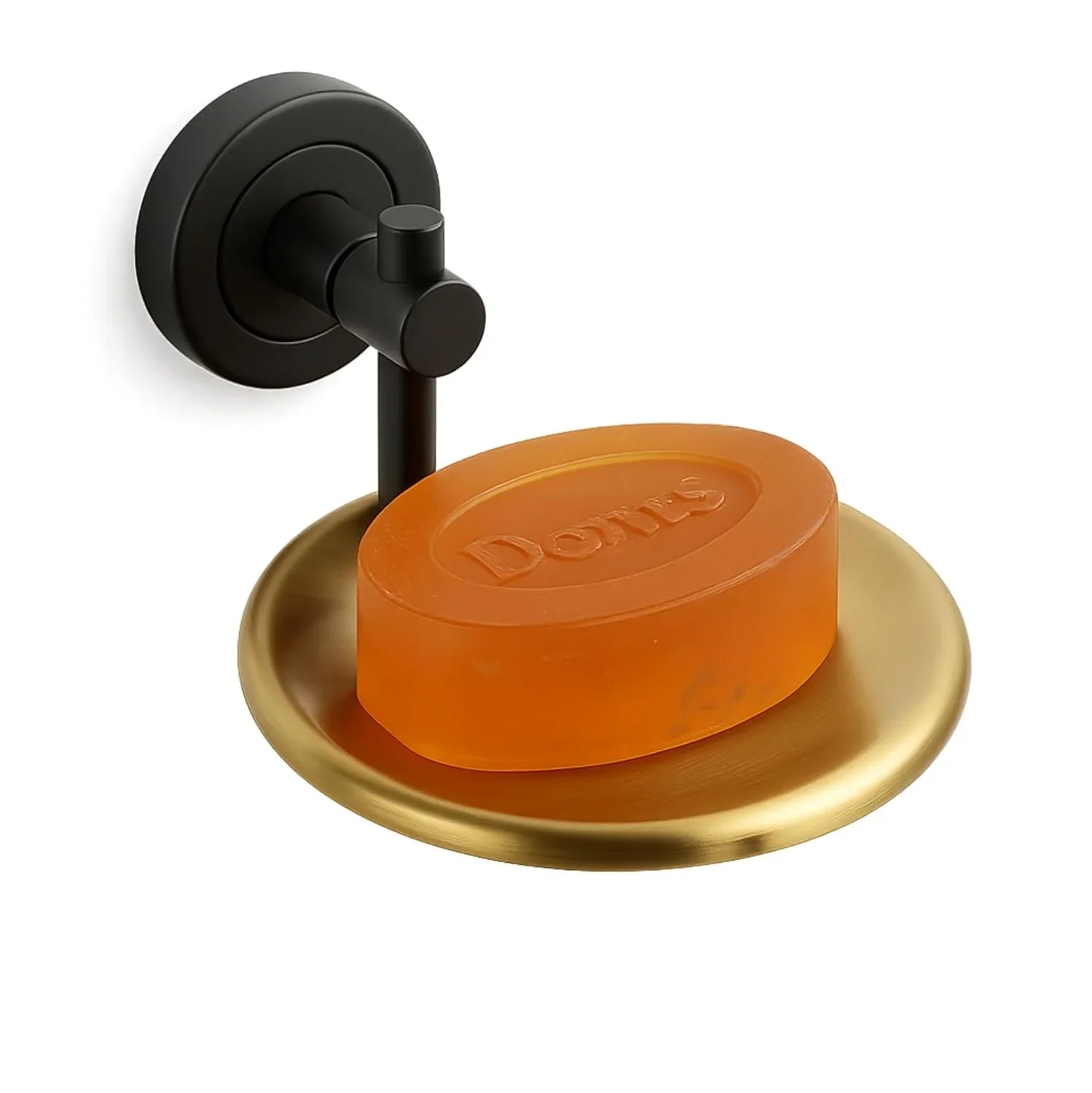 Fossa Rainbow Stainless Steel Round Soap Holder for Bathroom, Soap Stand, Bathroom Accessories Matte Finish (Black+Gold) - Fossa Home