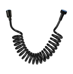 Fossa Spring Flexible Shower Hose, 1 Meter Plastic Telescopic Shower Hose for Water Plumbing Toilet Bathroom Spiral Flexible Shower (Black) - Fossa Home