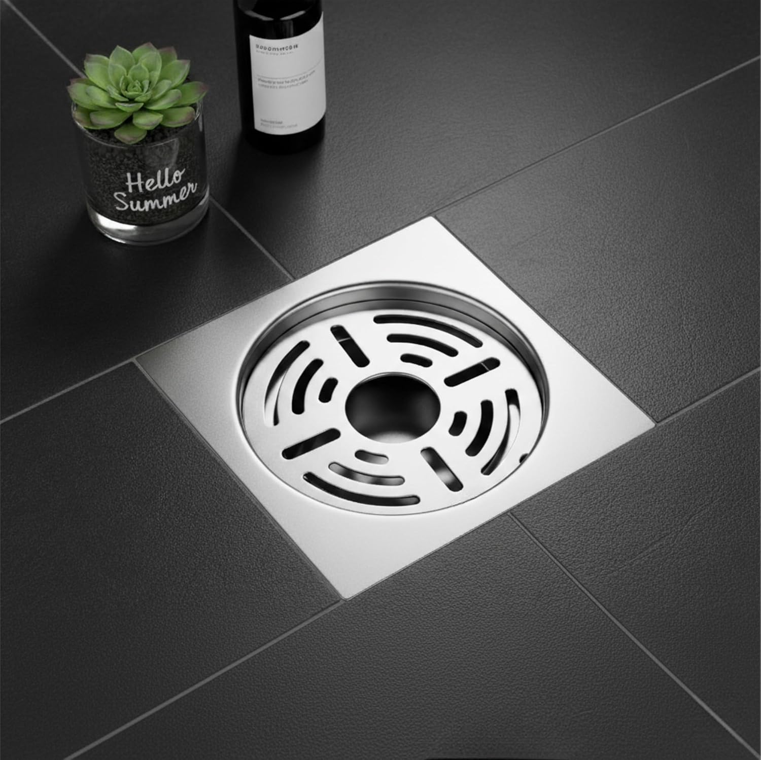 Wifi Floor Drain (5 x 5 Inches) Premium Stainlees Steel With Hole
