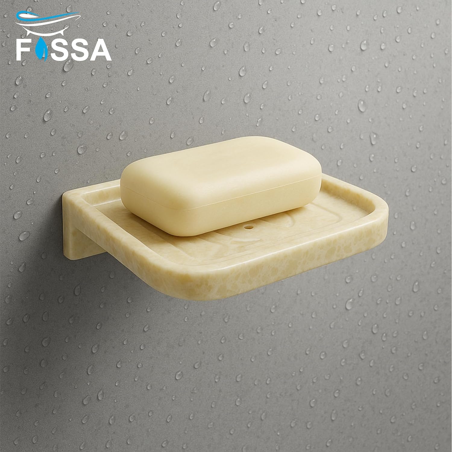 Fossa Classic Ceramic Soap Dish for Bathroom & Kitchen Wall Mounted Soap Dish Holder with Anti-Rust Coating, Anti-Slip Grip, Bathroom Soap Holder, Kitchen Soap Dish, Soap Stand (Ivory) - Fossa Home 