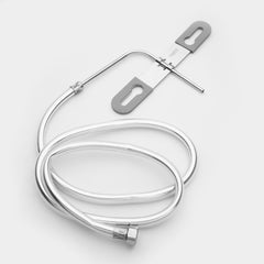Fossa Stainless Steel Straight Jet Spray with Heavy PVC Hose Pipe 1.5 Mtr for Toilet | Built-in Installation Type Toilet Seat/Commode Spray - Rust-Free, Durable
