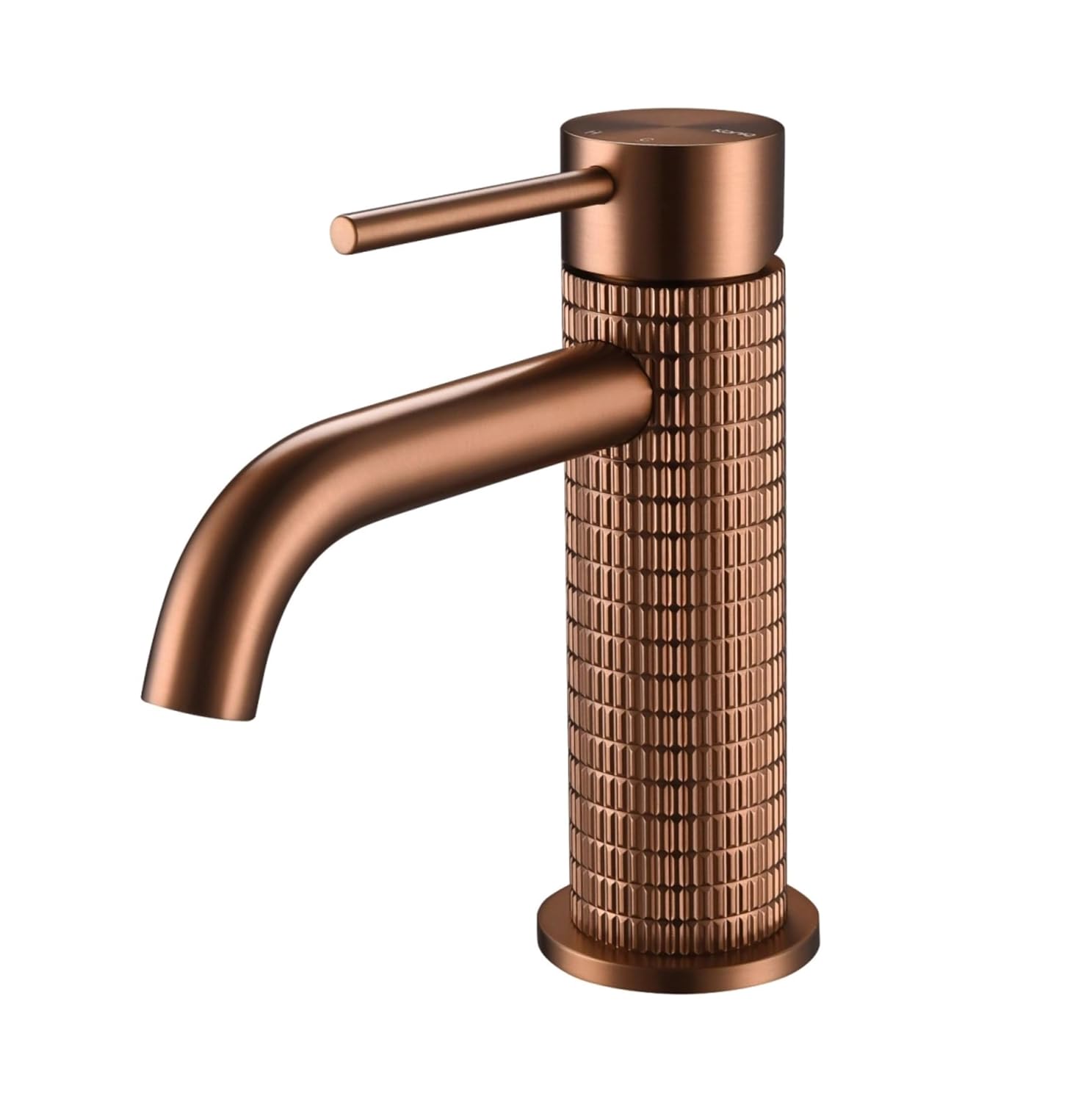 Fossa  9" Vitro Brass Wash Basin Mixer Tap Hot & Cold Rose Gold