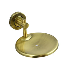 Fossa Rainbow Stainless Steel Round Soap Holder for Bathroom, Soap Stand, Bathroom Accessories Matte Finish (Gold)