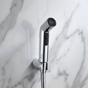 Hydra Silver ABS Health Faucet with 1 Meter 304-Grade SS Hose Pipe & Hook - Fossa Home 