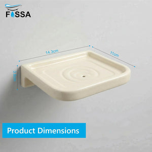 Ivory Soap Dish Unbreakable Abs Square Ceramic Finish (RM-118) - Fossa Home 