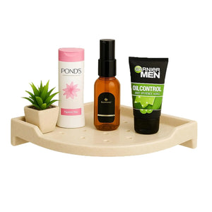 ivory corner wall shelf unbreakable ABS ceramic finish bathroom accessory