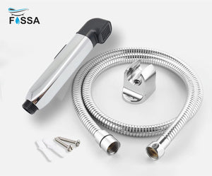 Fossa shower head and hose set on a white background