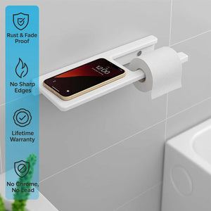 ivory color toilet paper holder ceramic finish with mobile stand